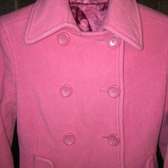 Express Cashmere Blend Pink Pea Coat - Picture 2 of 8